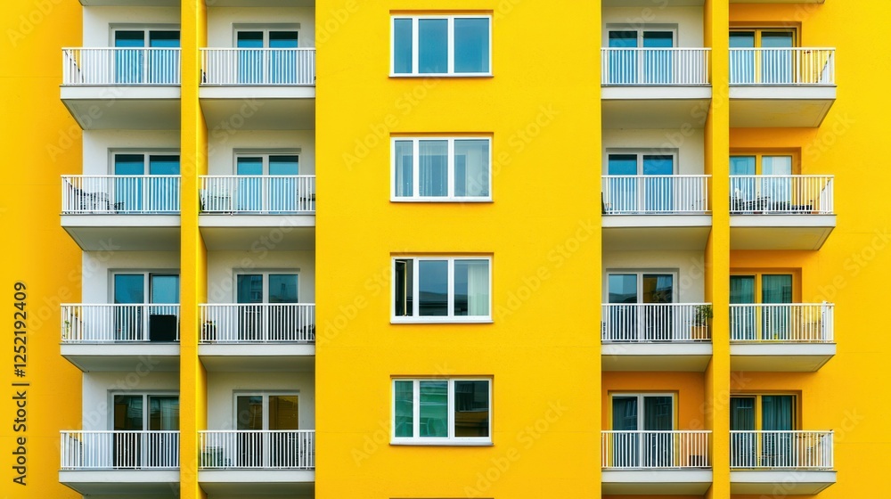 Poster A minimalist design showing abstract elements of urban property development. 