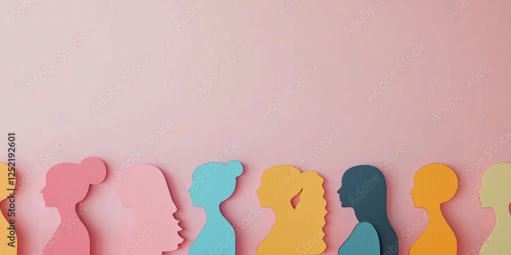 Poster a minimalist international womens day background with subtle icons representing equality and empower