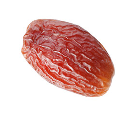 One tasty dried date isolated on white