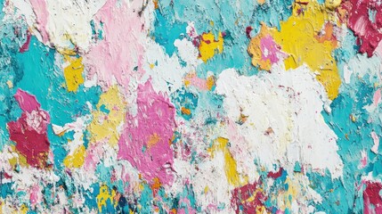 Abstract Colorful Impasto Painting: A Textured Masterpiece