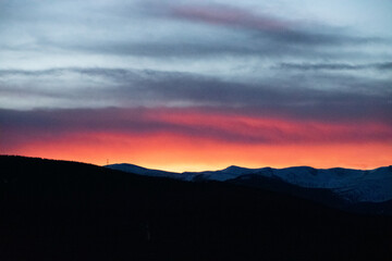 Lingering Light Over the Rocky Mountains
