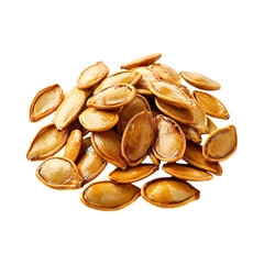 Pile of Pumpkin Seeds Isolated on Transparent Background