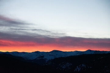 Lingering Light Over the Rocky Mountains