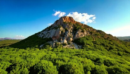 緑豊かな小山