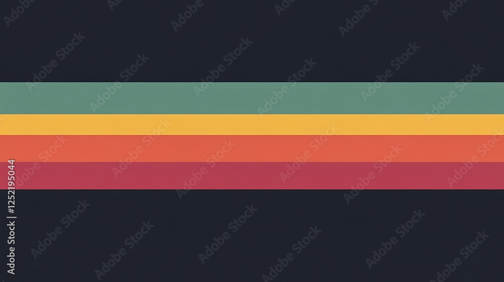 Poster Abstract Horizontal Color Block Design With Warm Tones