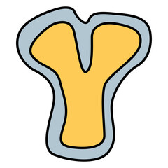 y groovy letter transparent background