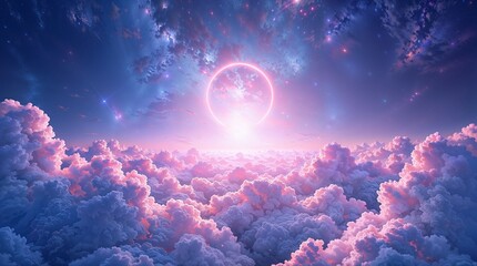 Fototapeta premium Cosmic Clouds, Celestial Light,Surreal Space, Infinite Possibilities.A Vision of the Universe in Stunning Color,Celestial and Cosmic Background