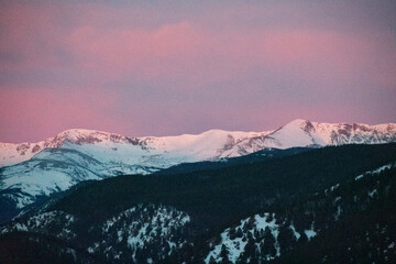 Last light over the Colorado Rocky Mountains