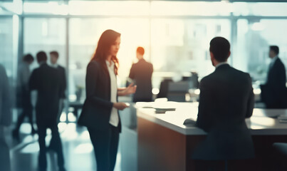 Busy business people in the office