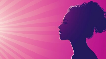 A sleek International Women's Day banner featuring empowering imagery and minimal text. 