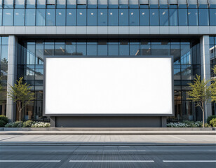 빌딩 외부 대형 광고판 광고 디자인 목업