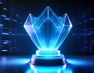 未来的なホログラムトロフィー｜デジタル・テクノロジー・ランキング