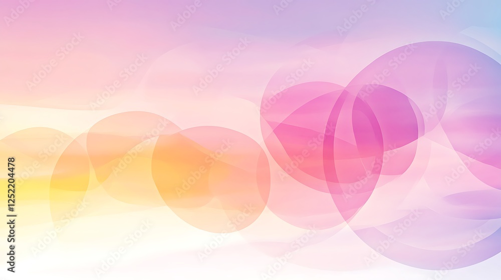 Poster abstract pastel circles soft gradient background design