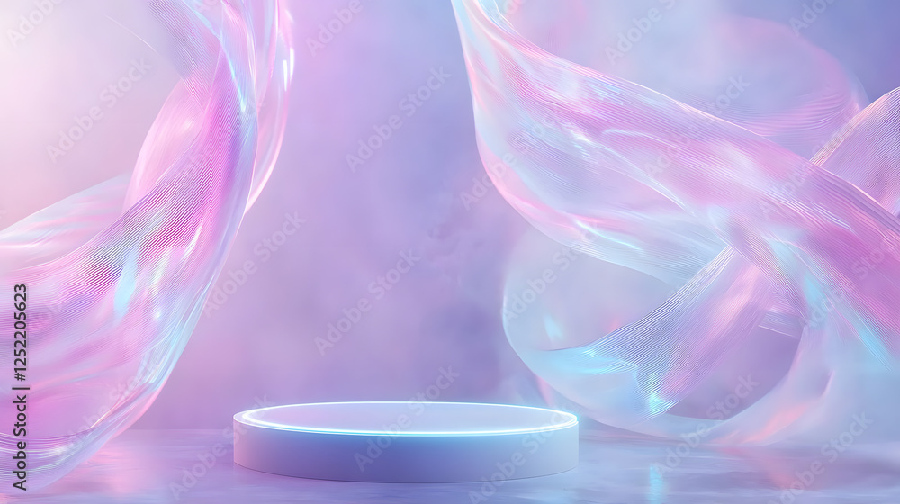 Poster ethereal light display abstract setting digital art dreamy environment close-up view visual concept 
