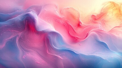 Obraz premium Abstract Holographic Background with Iridescent Texture and Pearlescent Gradient in Pastel Colors