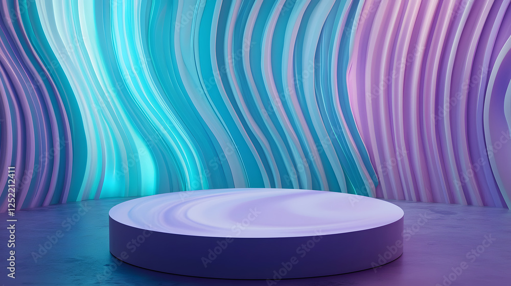 Poster dynamic colorful waves abstract studio digital art modern environment aesthetic viewpoint visual con