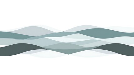 Fototapeta premium Abstract Waves Design in Shades of Teal and White
