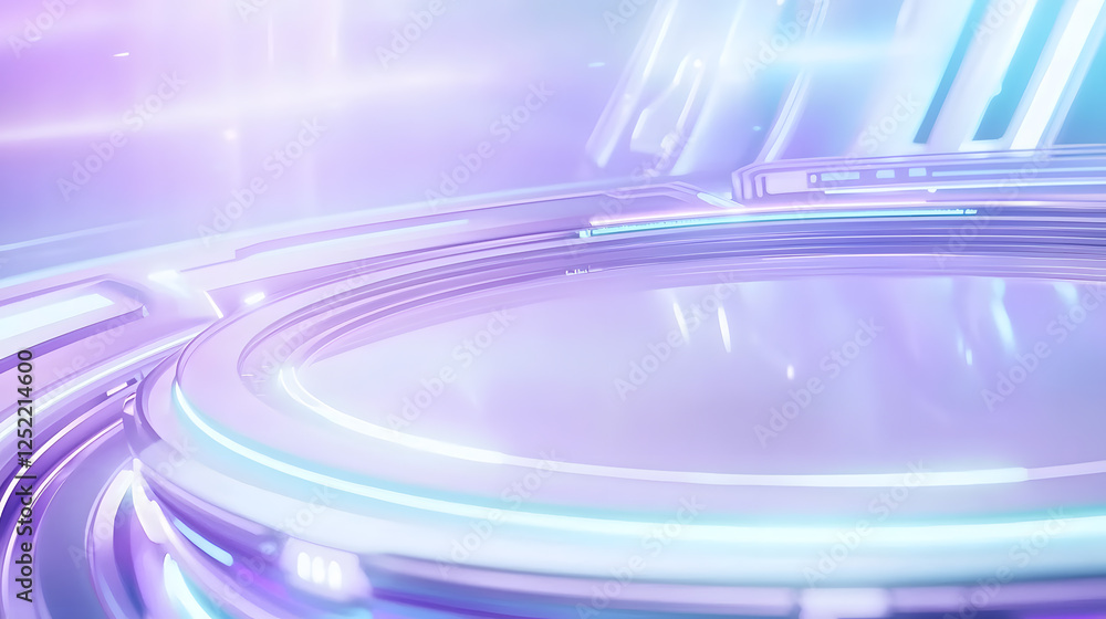 Poster dynamic digital abstract design virtual realm graphics futuristic environment wide-angle perspective