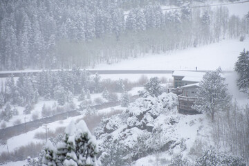 spring snow storm Rollinsville Colorado