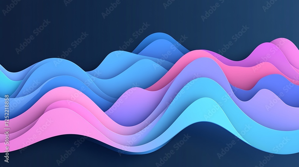 Aufkleber abstract colorful waves design pattern background