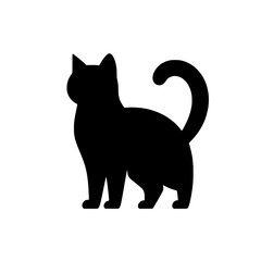 Silhouette of a Cat: A sleek, minimalist silhouette of a cat, capturing its graceful form and feline elegance, against a clean, uncluttered background.