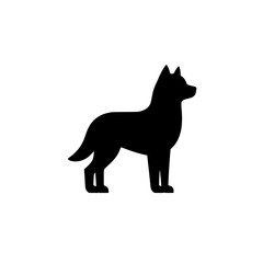 Wolf Silhouette:  A striking silhouette of a wolf stands tall, capturing the animal's powerful presence and majestic spirit.  