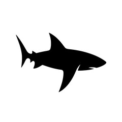 Shark Silhouette: A powerful silhouette of a shark, symbolizing strength, speed, and resilience.