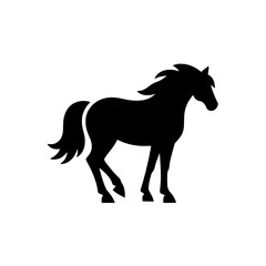 Majestic Stallion Silhouette: A strong and elegant silhouette of a horse, captured in a timeless black and white aesthetic.  The image conveys power, freedom, and grace.