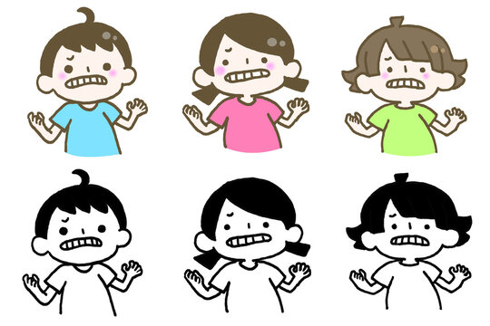 「うげー」と嫌がる表情の子ども