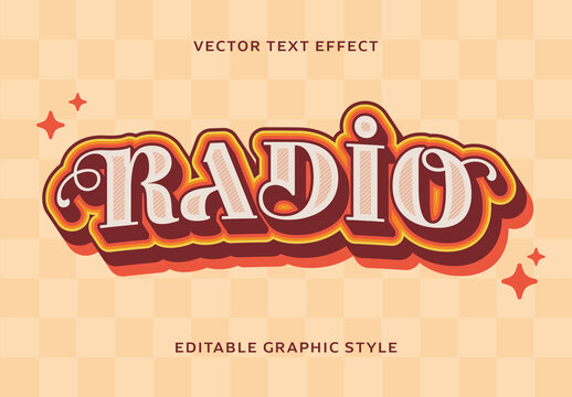Brown and Yellow Retro Font Vintage Nostalgic Text Effect