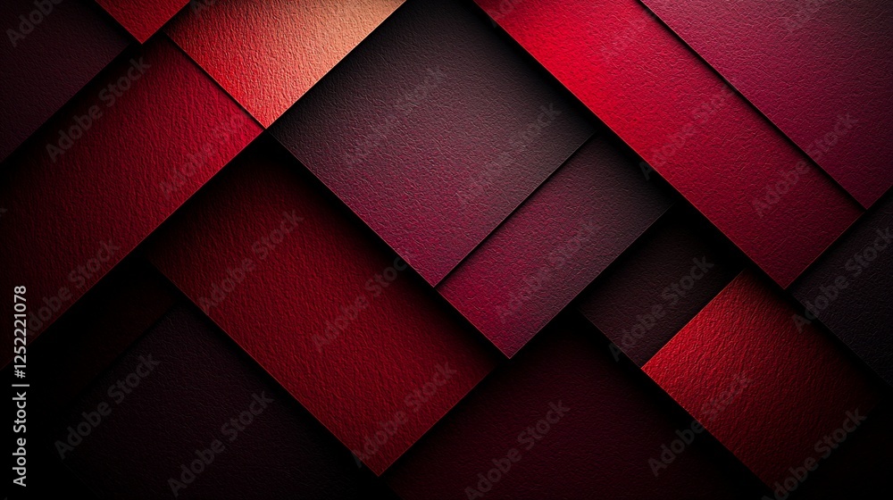 Poster abstract red geometric shapes background design