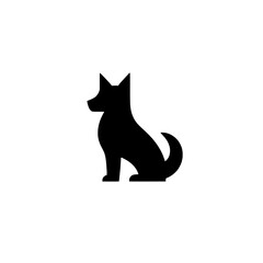Dog Silhouette: A simple yet striking silhouette of a dog, capturing the essence of loyalty and companionship. Perfect for pet-related designs, logos, and illustrations.
