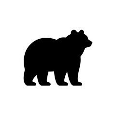 Bear Silhouette: A minimalist yet powerful silhouette of a bear, capturing its majestic presence in a simple, bold black design. Perfect for branding, logos, and designs with a nature-inspired theme.