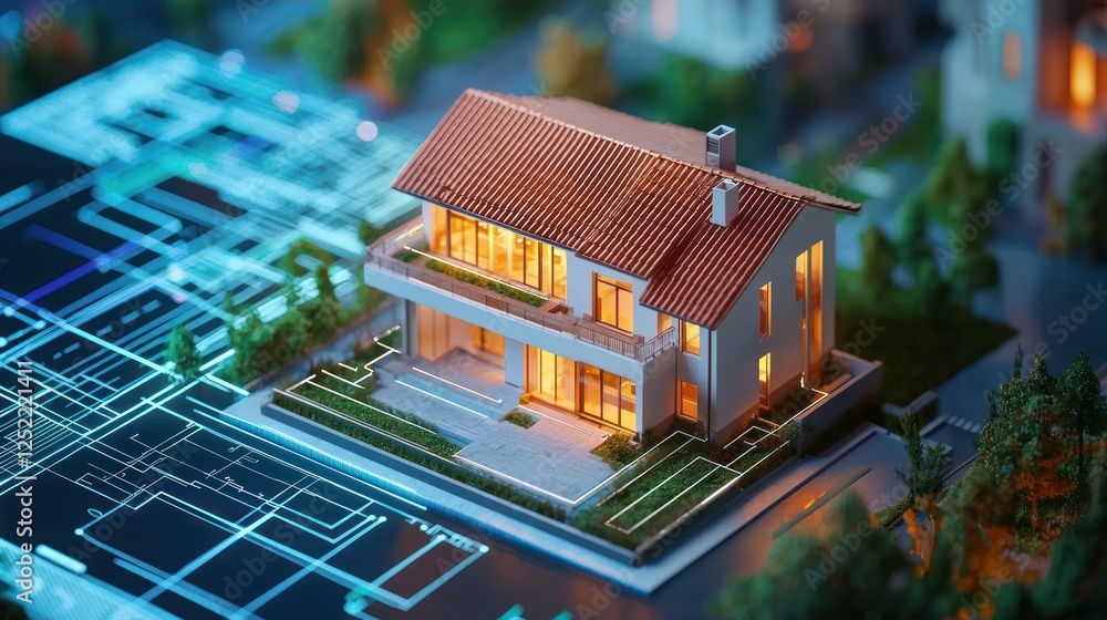 Poster Digital tools showing cost breakdowns for a property development project. 