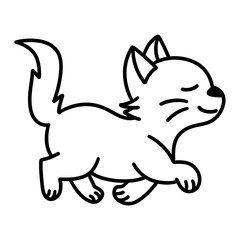 cute cat icon illustration