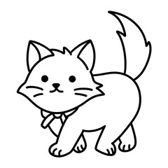 cute cat icon illustration