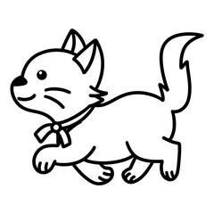 Fototapeta premium cute cat icon illustration