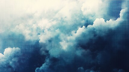 Abstract Grunge Background with Halftone Texture and Circular Patterns