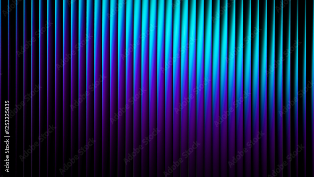 Poster futuristic neon gradient pattern with vertical glowing lines blending smooth and radiant colors. min