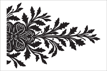 Fototapeta premium Henna-inspired Floral Illustrations: A Journey Through Indian Art.