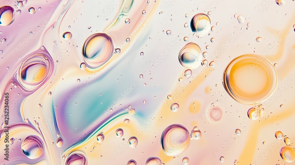 Canvas Prints colorful abstract background with bubbles and fluid shapes