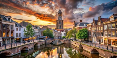 Old Town Utrecht With Dom