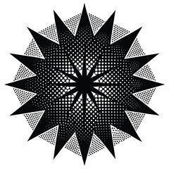 black and white snowflake