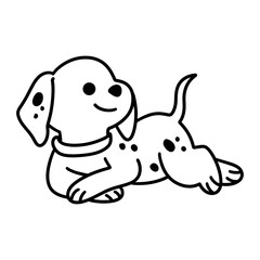 cute dog icon illustration