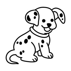 cute dog icon illustration