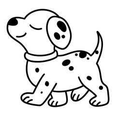 cute dog icon illustration