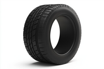 Rubber tire isolated on white