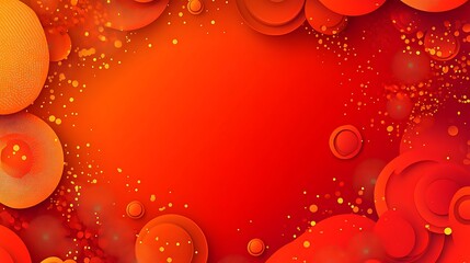 Abstract Red Orange Circles Design Background