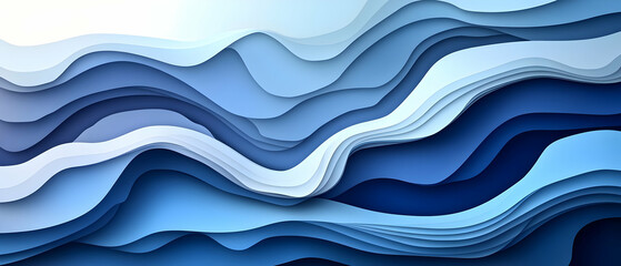 Blue wave abstract art; design background