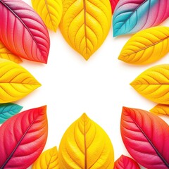 Obraz premium Abstract Easter Egg Leaf Patterns for Joyful Greetings